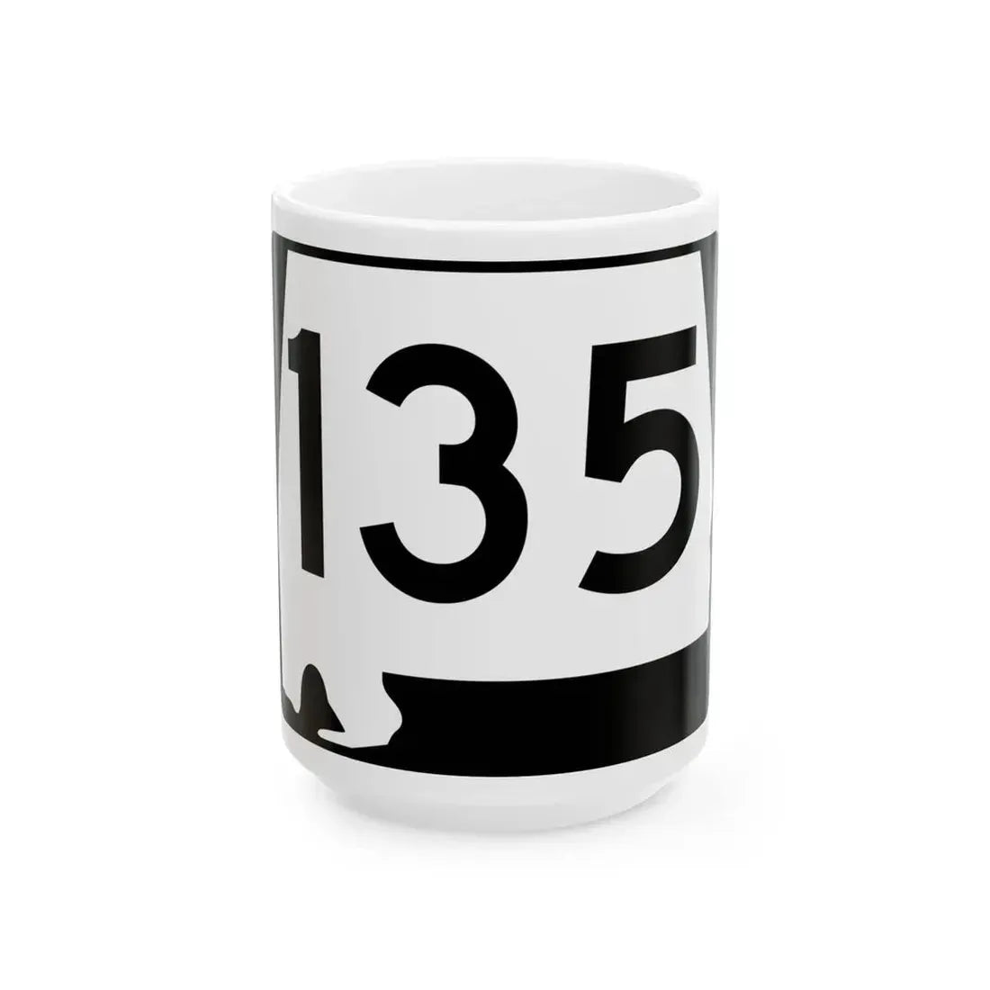 Alabama 135 (Alabama) (Road Sign) White Coffee Mug 15oz - Go Mug Yourself