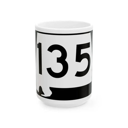 Alabama 135 (Alabama) (Road Sign) White Coffee Mug 15oz - Go Mug Yourself
