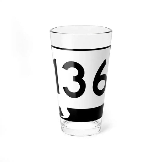 Alabama 136 (Alabama) (Road Sign) Pint Glss 16oz 16oz - Go Mug Yourself