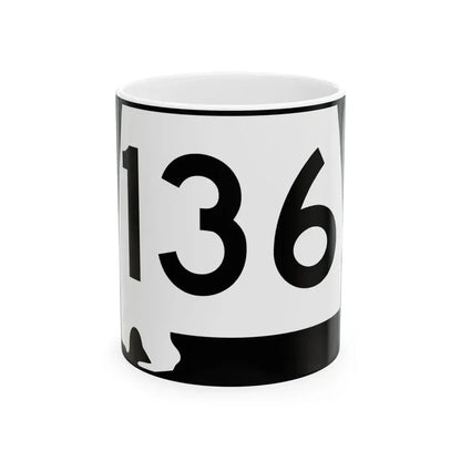 Alabama 136 (Alabama) (Road Sign) White Coffee Mug 11oz - Go Mug Yourself