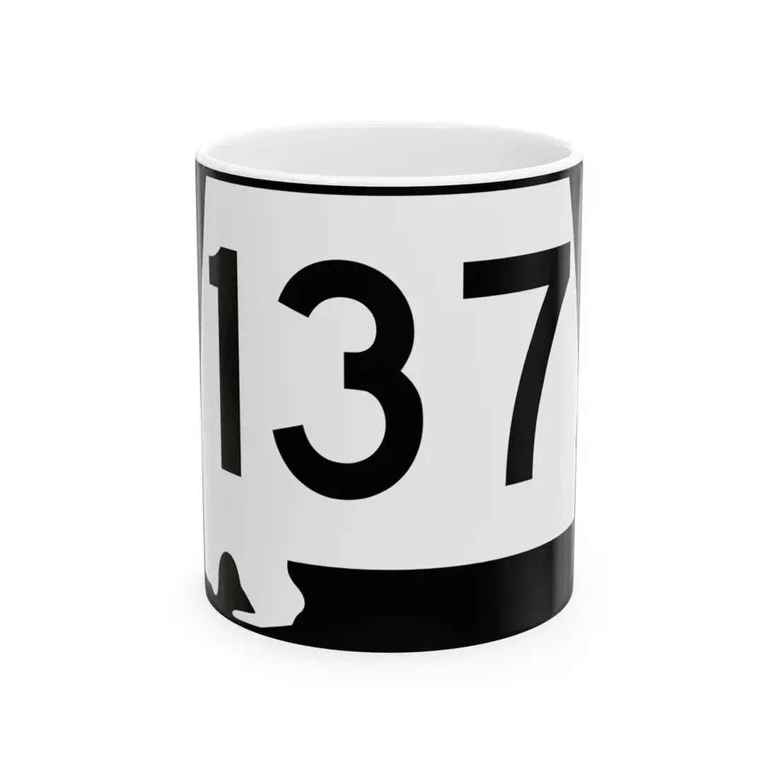 Alabama 137 (Alabama) (Road Sign) White Coffee Mug 11oz - Go Mug Yourself