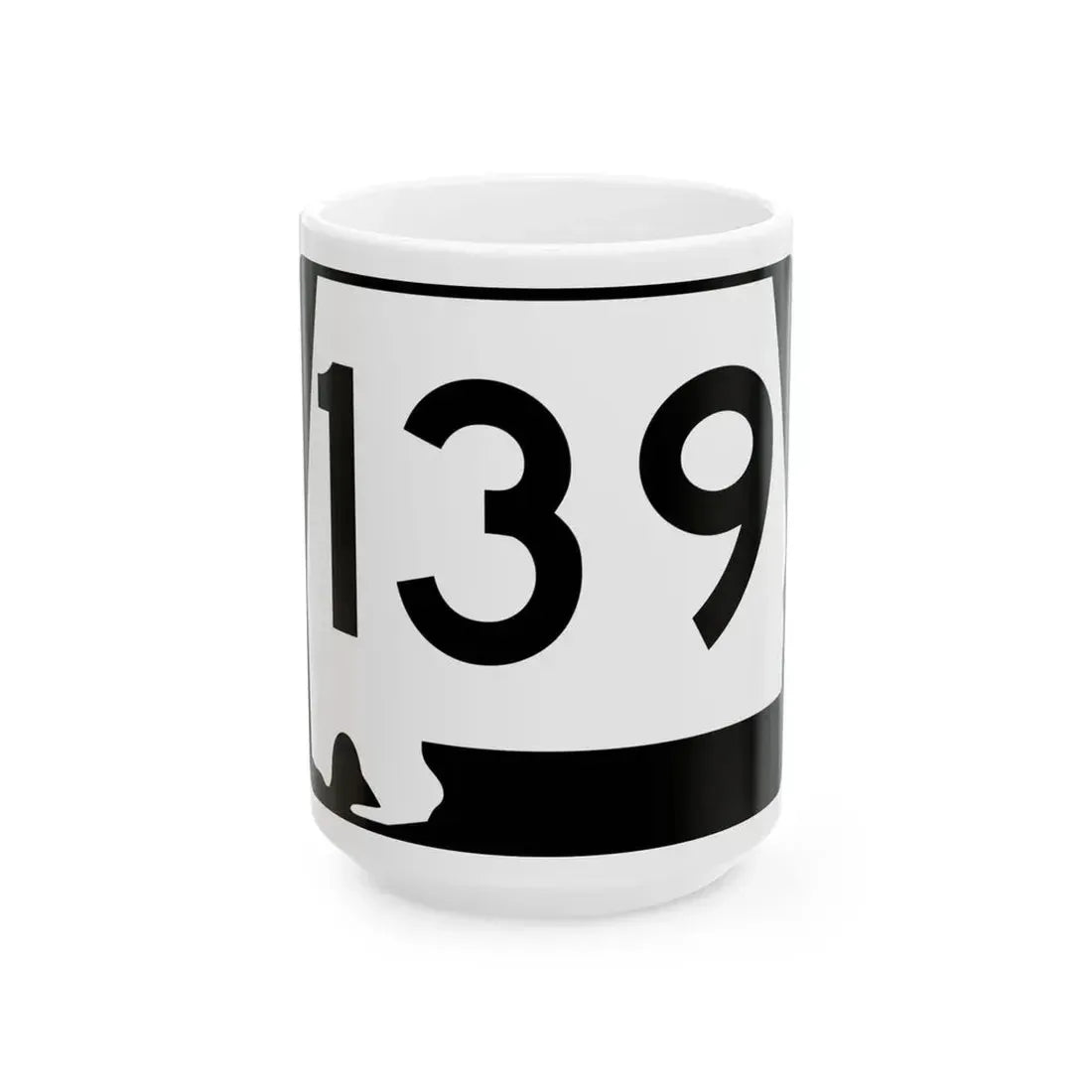 Alabama 139 (Alabama) (Road Sign) White Coffee Mug 15oz - Go Mug Yourself