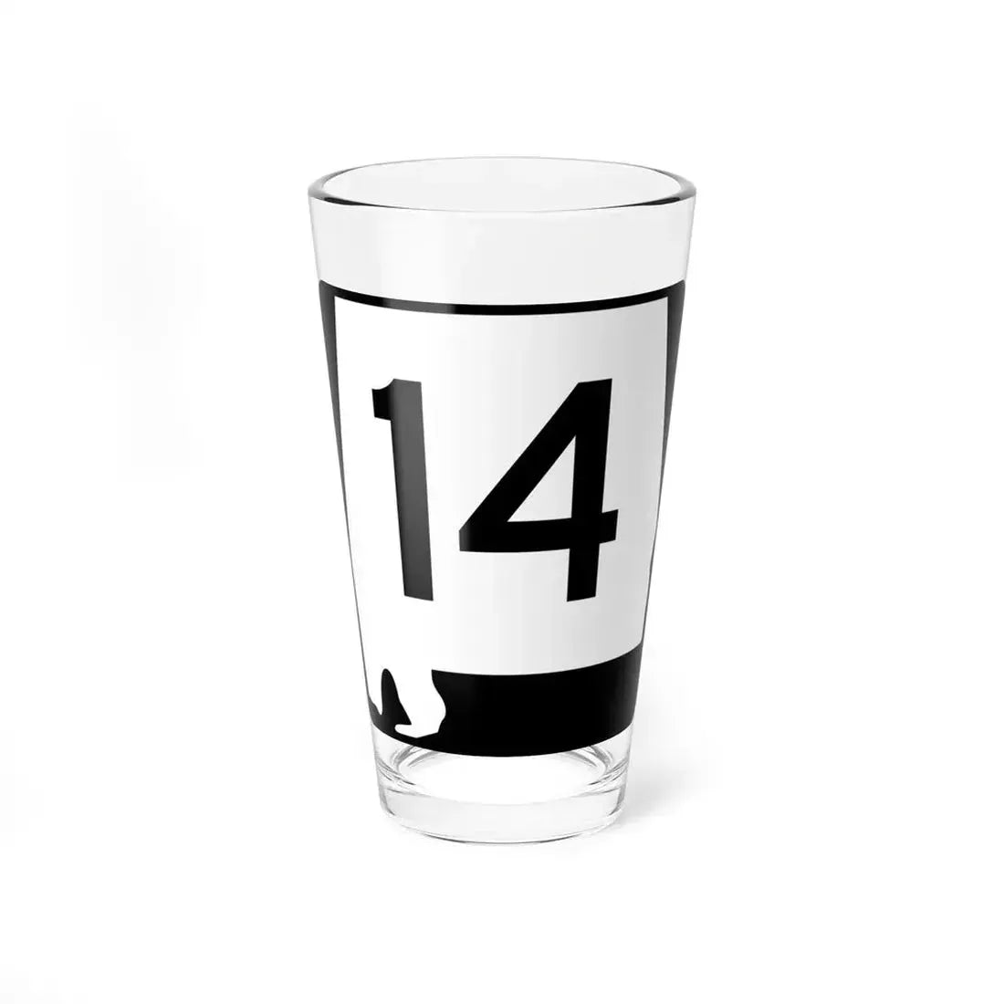 Alabama 14 (Alabama) (Road Sign) Pint Glass 16oz 16oz - Go Mug Yourself