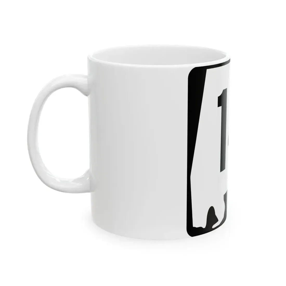Alabama 14 (Alabama) (Road Sign) White Coffee Mug - Go Mug Yourself