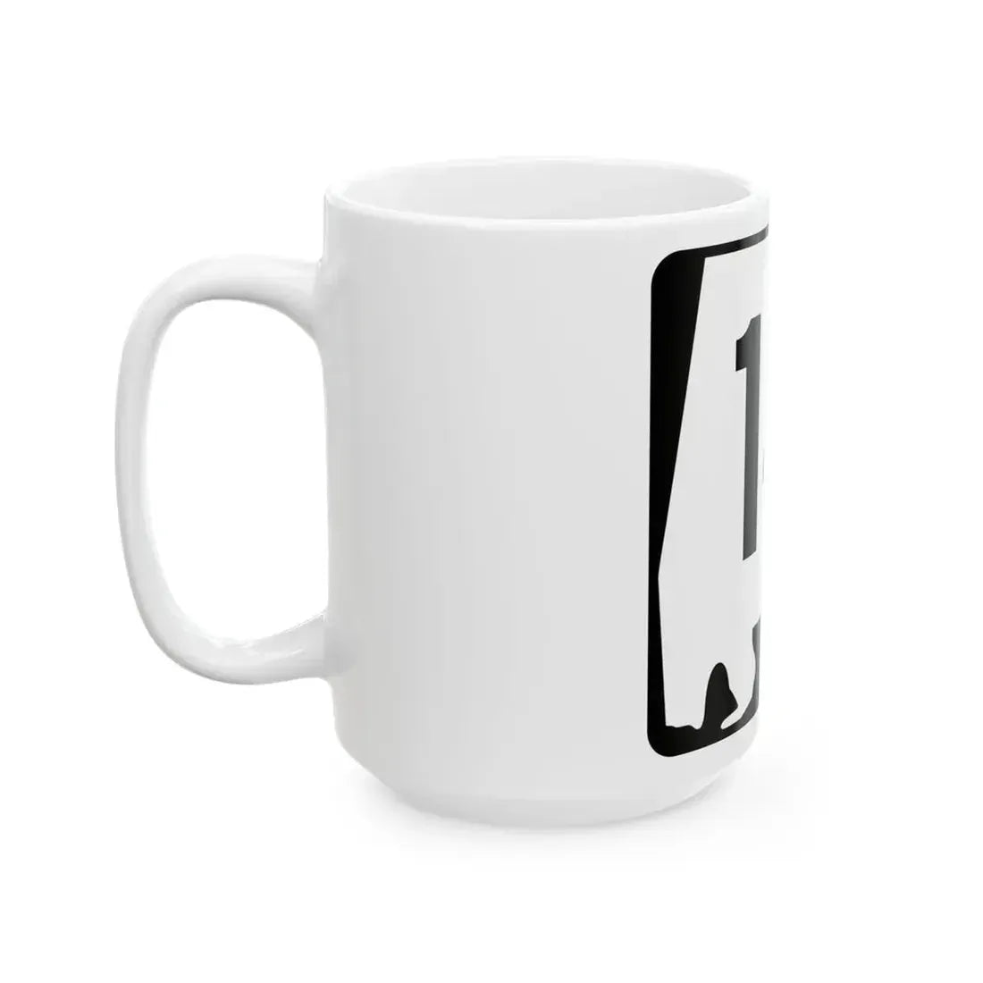Alabama 14 (Alabama) (Road Sign) White Coffee Mug - Go Mug Yourself