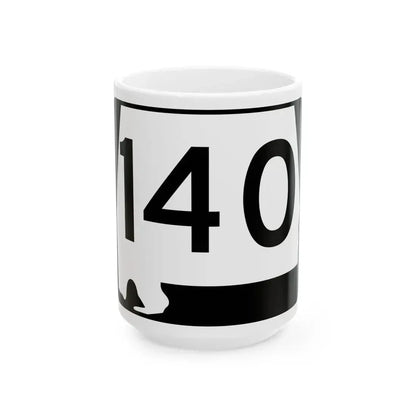 Alabama 140 (Alabama) (Road Sign) White Coffee Mug 15oz - Go Mug Yourself