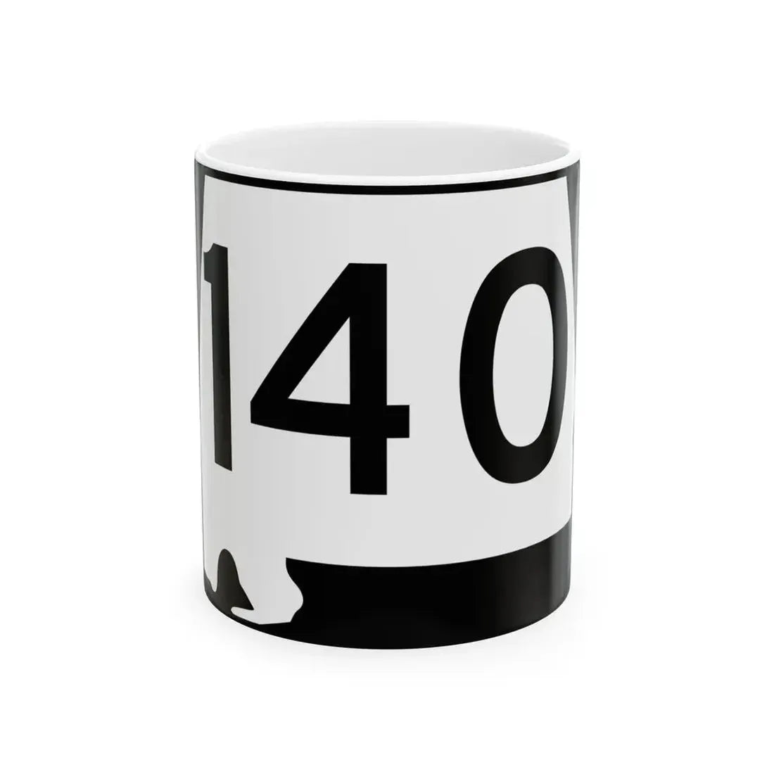 Alabama 140 (Alabama) (Road Sign) White Coffee Mug - Go Mug Yourself