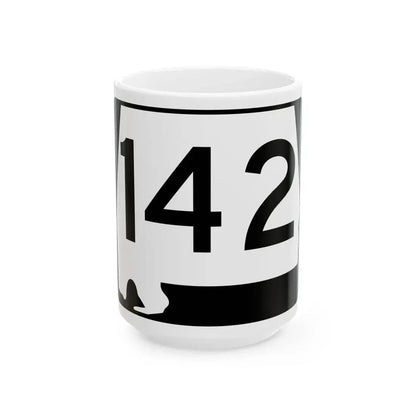 Alabama 142 (Alabama) (Road Sign) White Coffee Mug 15oz - Go Mug Yourself