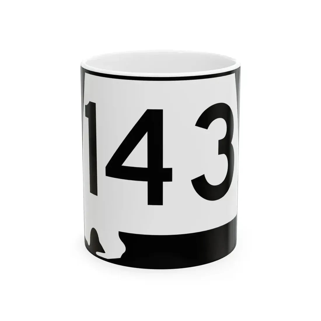 Alabama 143 (Alabama) (Road Sign) White Coffee Mug 11oz - Go Mug Yourself