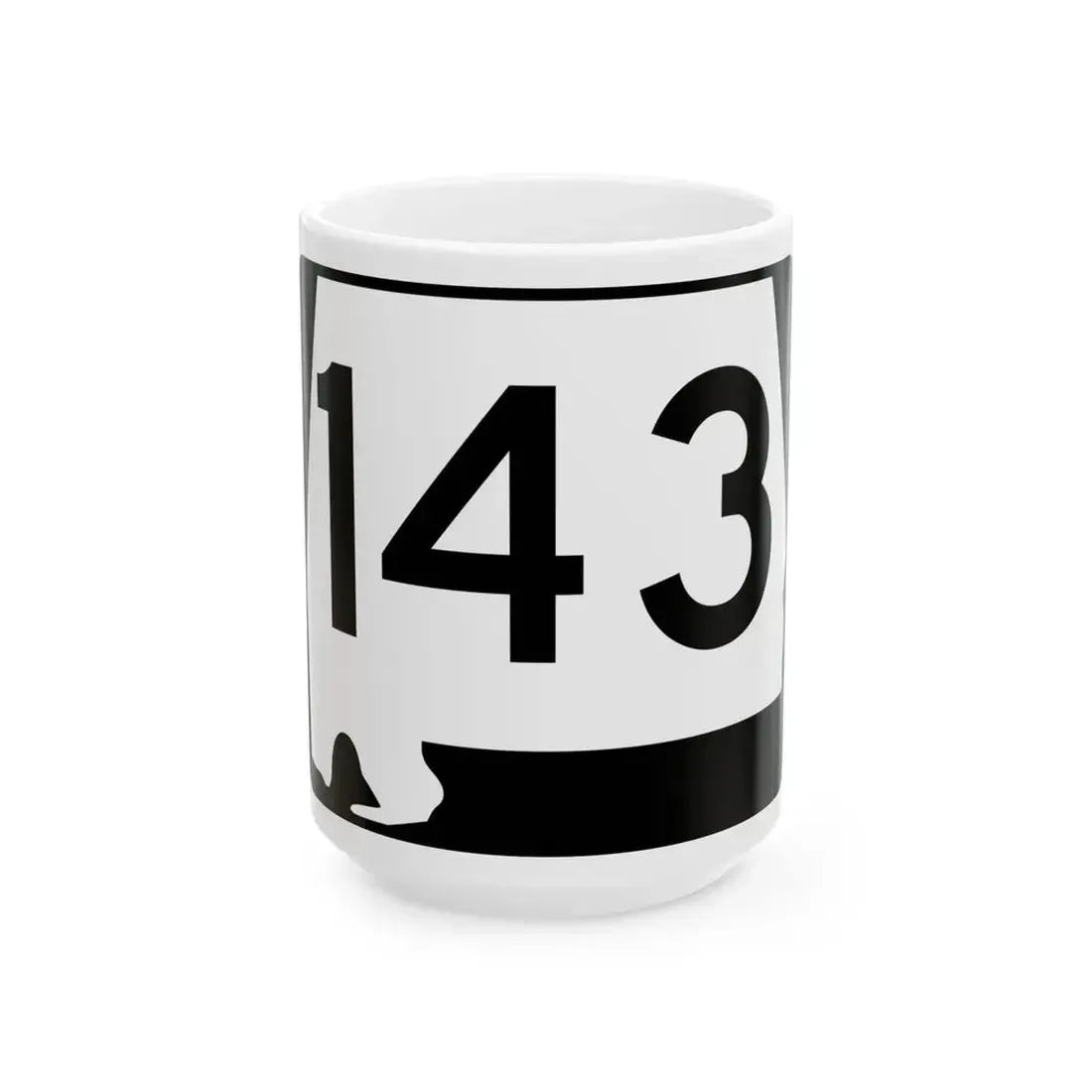 Alabama 143 (Alabama) (Road Sign) White Coffee Mug 15oz - Go Mug Yourself