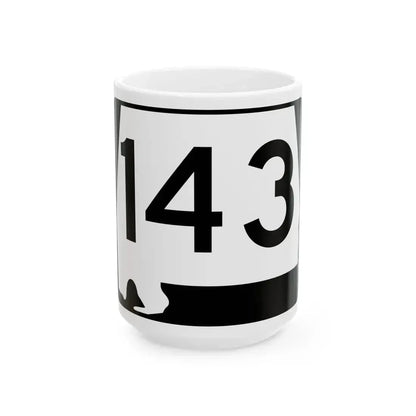 Alabama 143 (Alabama) (Road Sign) White Coffee Mug 15oz - Go Mug Yourself