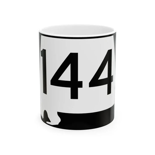 Alabama 144 (Alabama) (Road Sign) White Coffee Mug 11oz - Go Mug Yourself