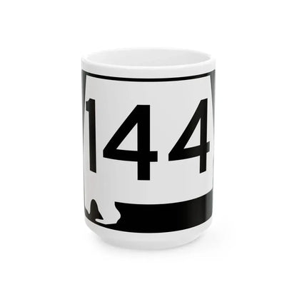 Alabama 144 (Alabama) (Road Sign) White Coffee Mug 15oz - Go Mug Yourself