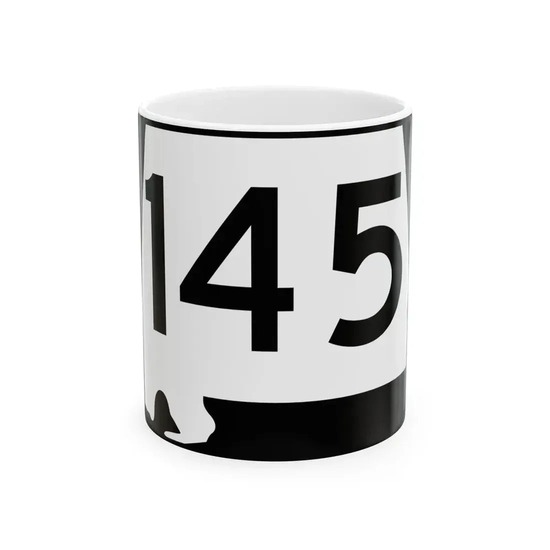 Alabama 145 (Alabama) (Road Sign) White Coffee Mug 11oz - Go Mug Yourself