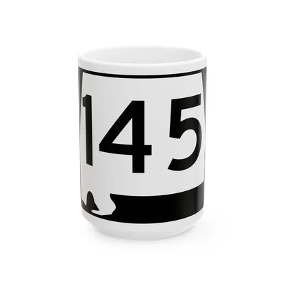Alabama 145 (Alabama) (Road Sign) White Coffee Mug 15oz - Go Mug Yourself