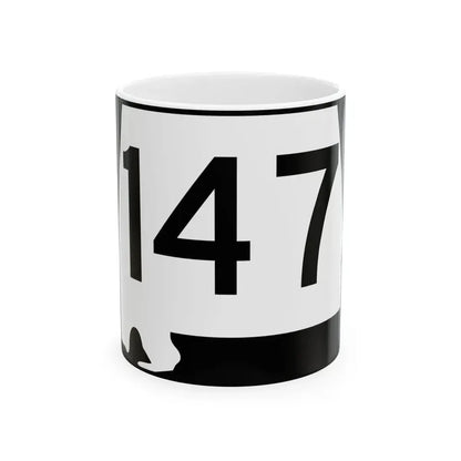 Alabama 147 (Alabama) (Road Sign) White Coffee Mug 11oz - Go Mug Yourself