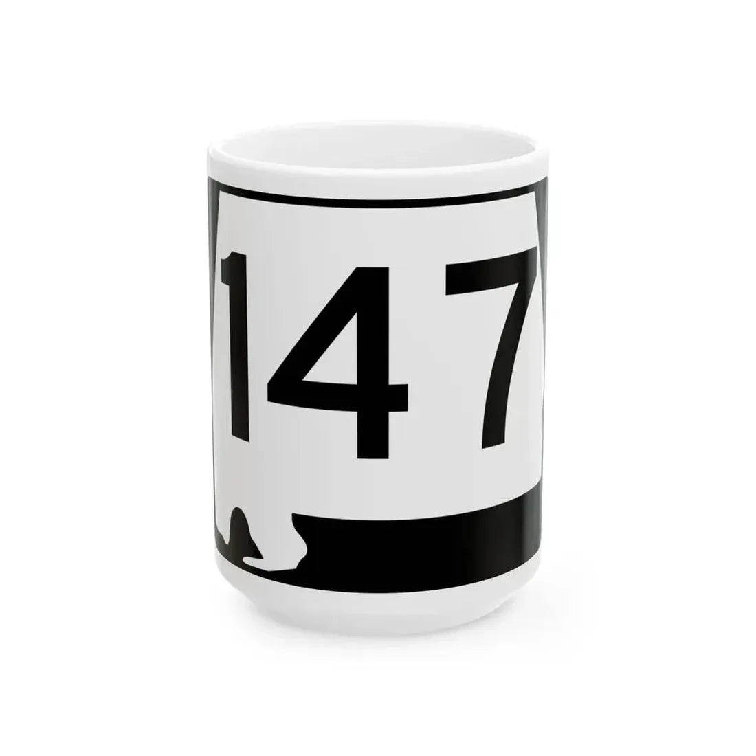 Alabama 147 (Alabama) (Road Sign) White Coffee Mug 15oz - Go Mug Yourself