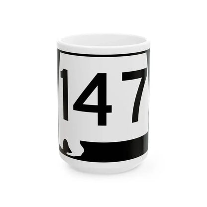 Alabama 147 (Alabama) (Road Sign) White Coffee Mug 15oz - Go Mug Yourself