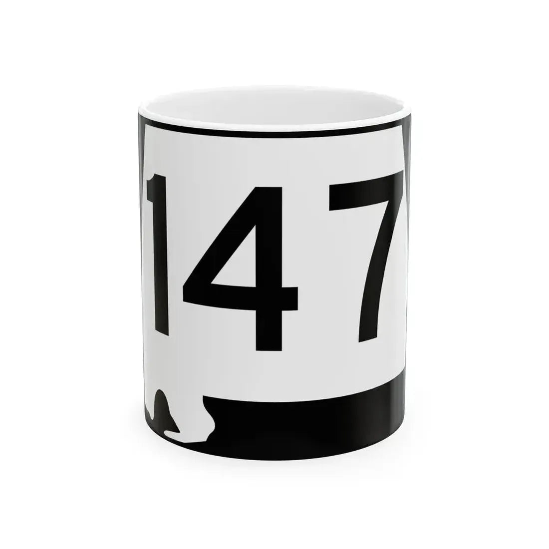 Alabama 147 (Alabama) (Road Sign) White Coffee Mug - Go Mug Yourself