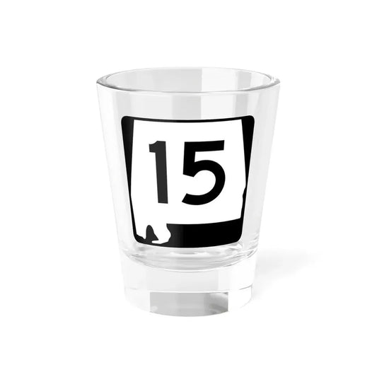 Alabama 15 (Alabama) (Road Sign) Shot Glass 1.5oz 1.5oz - Go Mug Yourself