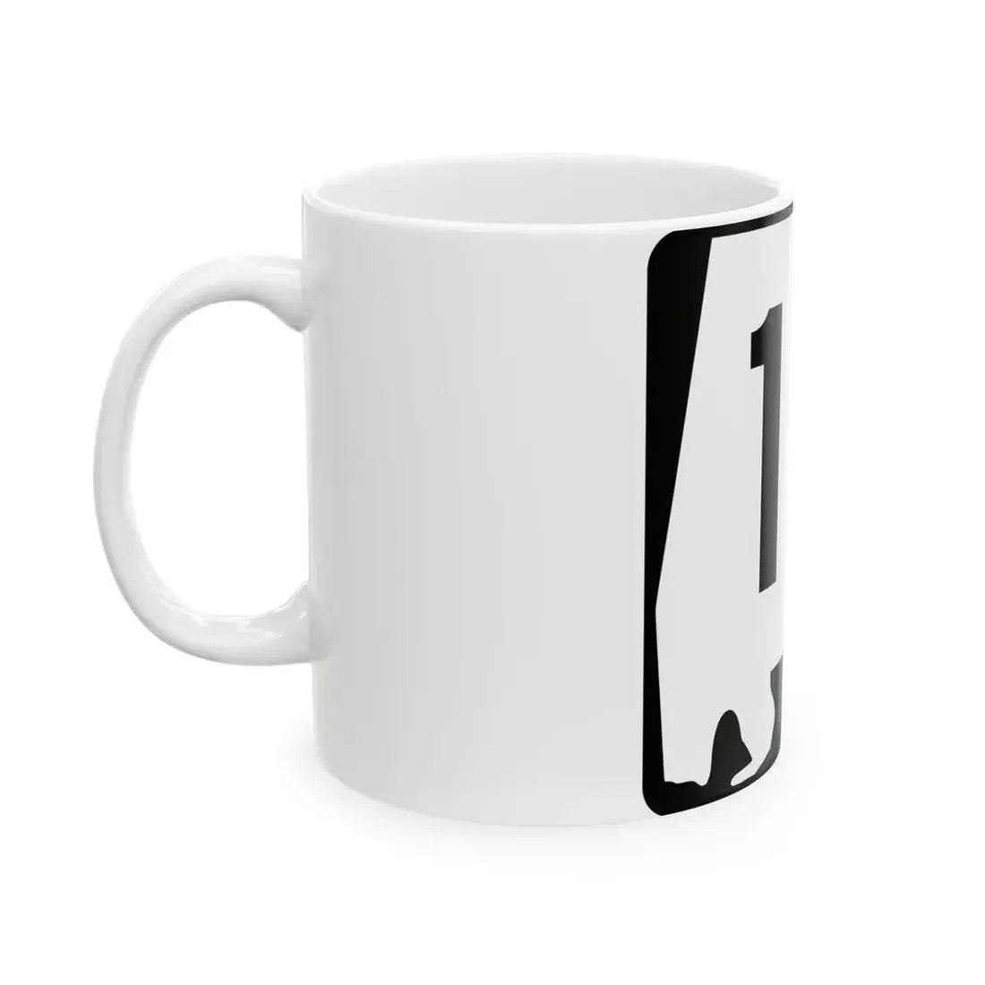 Alabama 15 (Alabama) (Road Sign) White Coffee Mug - Go Mug Yourself