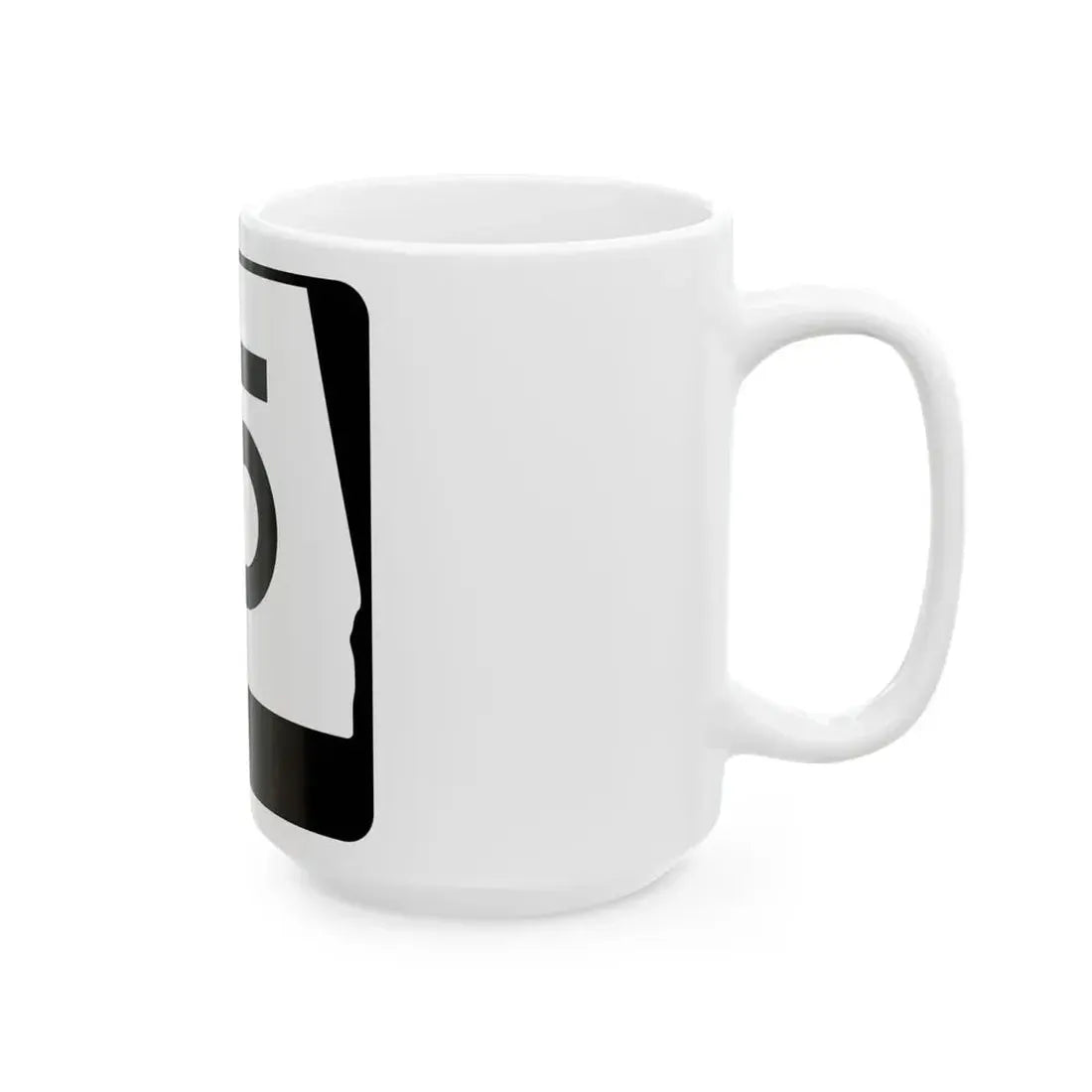 Alabama 15 (Alabama) (Road Sign) White Coffee Mug - Go Mug Yourself