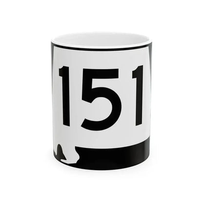 Alabama 151 (Alabama) (Road Sign) White Coffee Mug 11oz - Go Mug Yourself
