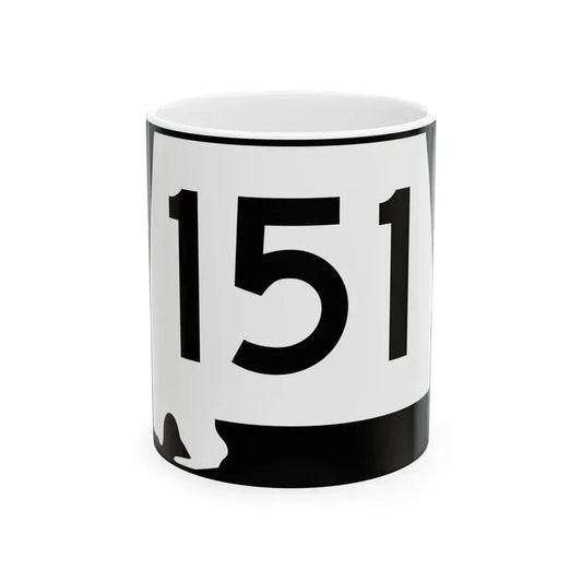 Alabama 151 (Alabama) (Road Sign) White Coffee Mug 11oz - Go Mug Yourself