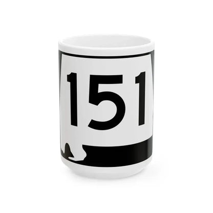 Alabama 151 (Alabama) (Road Sign) White Coffee Mug 15oz - Go Mug Yourself