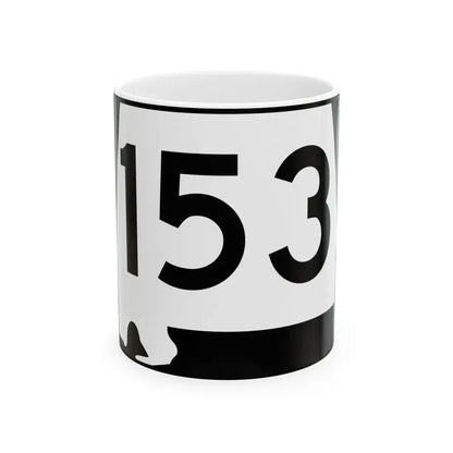 Alabama 153 (Alabama) (Road Sign) White Coffee Mug 11oz - Go Mug Yourself