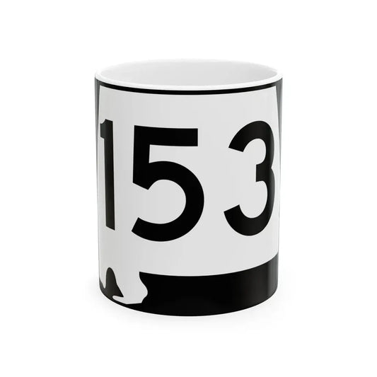 Alabama 153 (Alabama) (Road Sign) White Coffee Mug 11oz - Go Mug Yourself