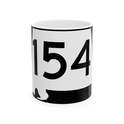 Alabama 154 (Alabama) (Road Sign) White Coffee Mug - Go Mug Yourself