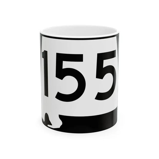 Alabama 155 (Alabama) (Road Sign) White Coffee Mug 11oz - Go Mug Yourself