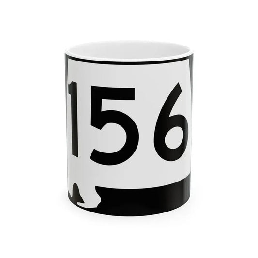 Alabama 156 (Alabama) (Road Sign) White Coffee Mug 11oz - Go Mug Yourself
