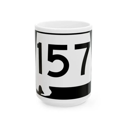 Alabama 157 (Alabama) (Road Sign) White Coffee Mug - Go Mug Yourself