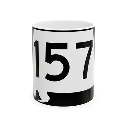 Alabama 157 (Alabama) (Road Sign) White Coffee Mug - Go Mug Yourself