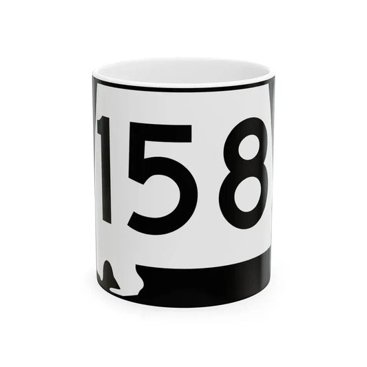 Alabama 158 (Alabama) (Road Sign) White Coffee Mug 11oz - Go Mug Yourself