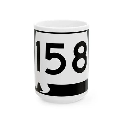 Alabama 158 (Alabama) (Road Sign) White Coffee Mug 15oz - Go Mug Yourself