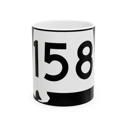 Alabama 158 (Alabama) (Road Sign) White Coffee Mug - Go Mug Yourself