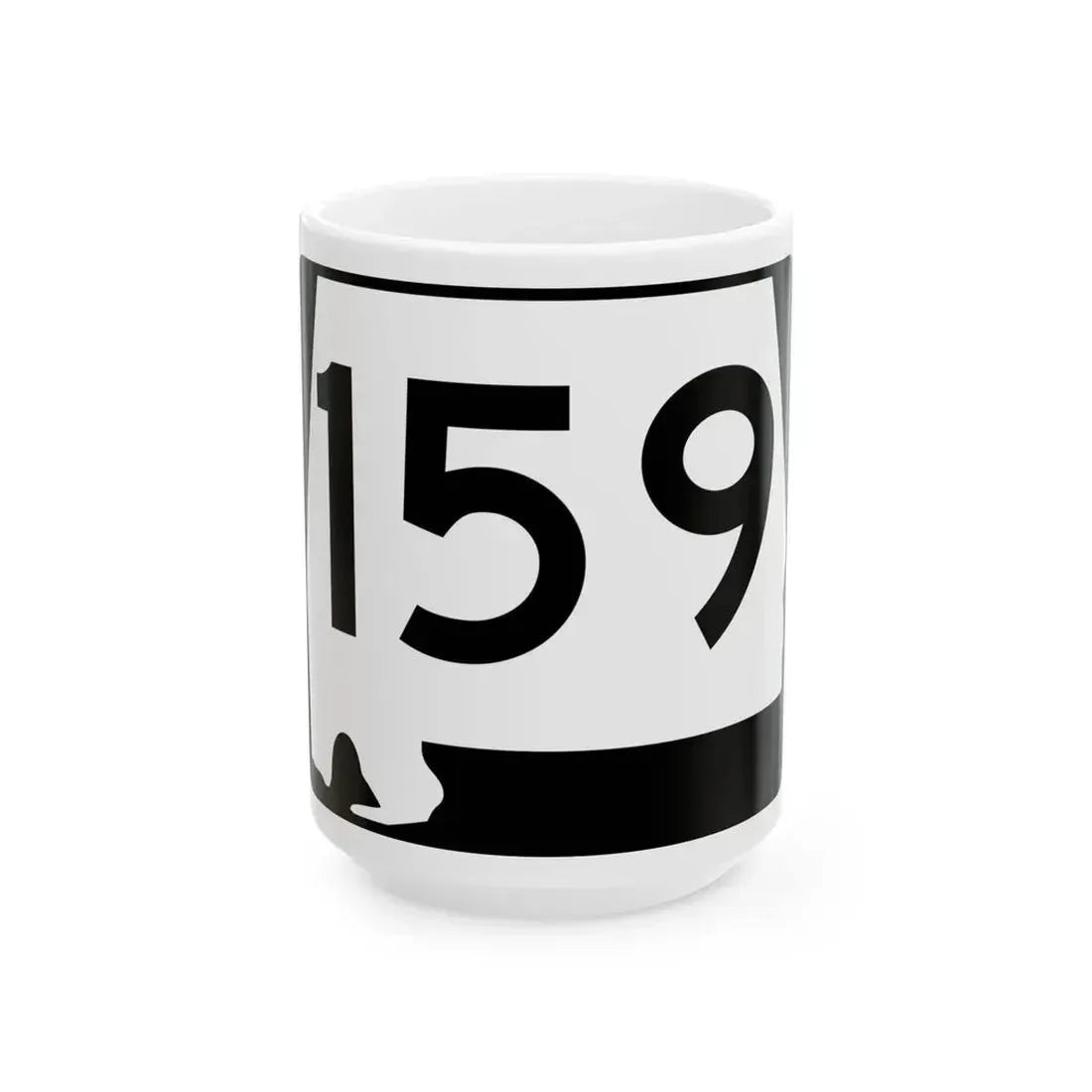 Alabama 159 (Alabama) (Road Sign) White Coffee Mug 15oz - Go Mug Yourself