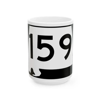 Alabama 159 (Alabama) (Road Sign) White Coffee Mug 15oz - Go Mug Yourself