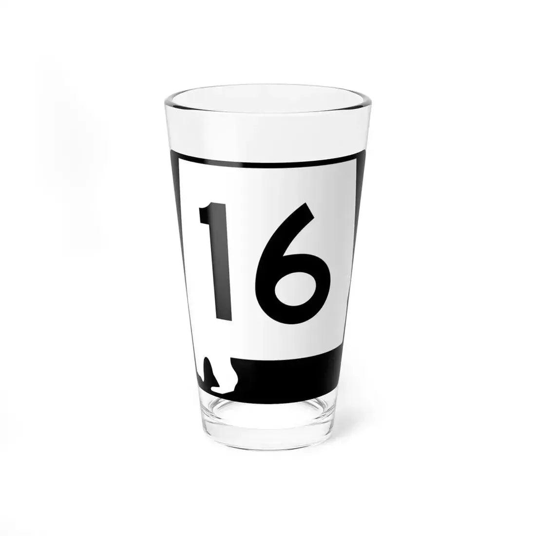 Alabama 16 (Alabama) (Road Sign) Pint Glass 16oz 16oz - Go Mug Yourself
