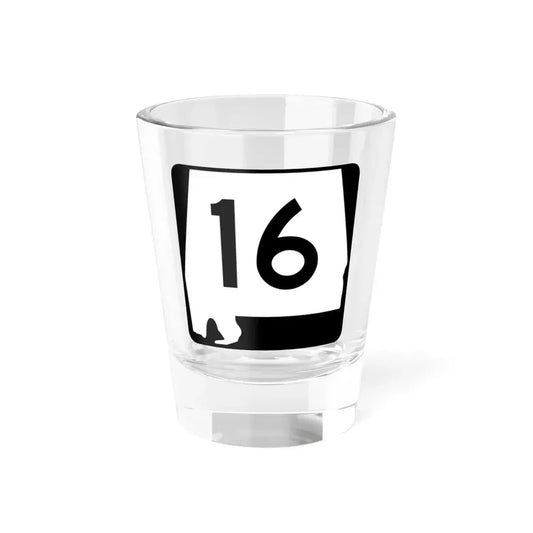 Alabama 16 (Alabama) (Road Sign) Shot Glass 1.5oz 1.5oz - Go Mug Yourself