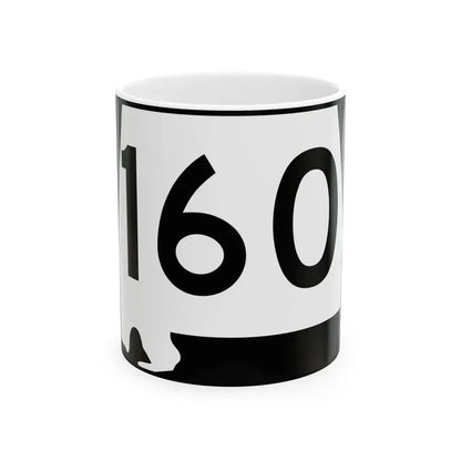 Alabama 160 (Alabama) (Road Sign) White Coffee Mug 11oz - Go Mug Yourself