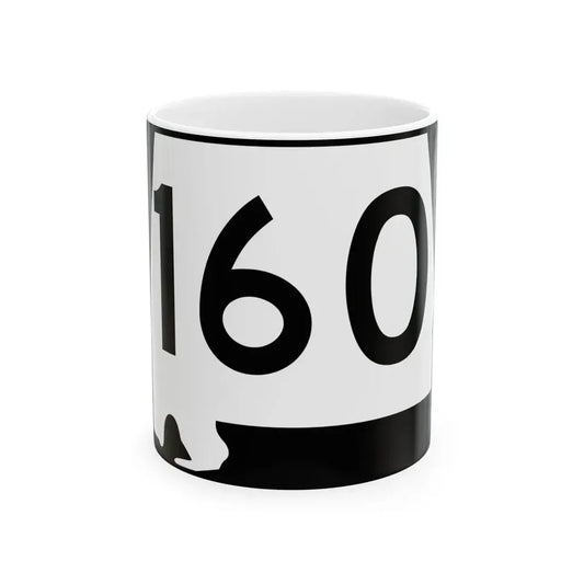 Alabama 160 (Alabama) (Road Sign) White Coffee Mug 11oz - Go Mug Yourself
