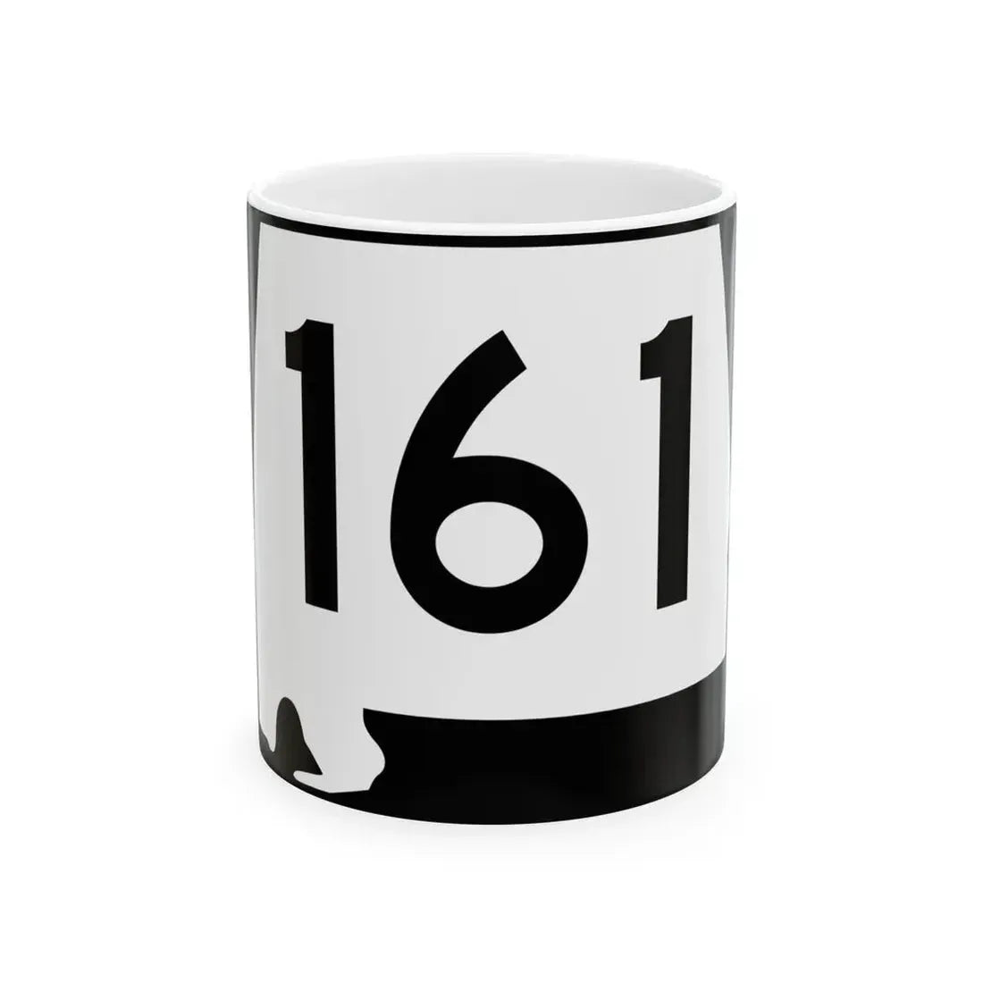 Alabama 161 (Alabama) (Road Sign) White Coffee Mug 11oz - Go Mug Yourself