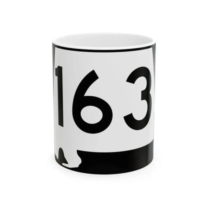 Alabama 163 (Alabama) (Road Sign) White Coffee Mug 11oz - Go Mug Yourself