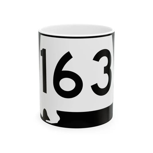 Alabama 163 (Alabama) (Road Sign) White Coffee Mug 11oz - Go Mug Yourself
