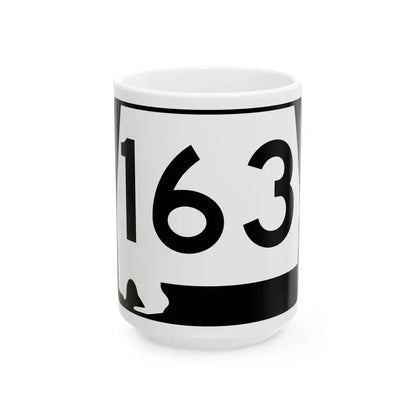 Alabama 163 (Alabama) (Road Sign) White Coffee Mug 15oz - Go Mug Yourself