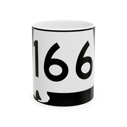 Alabama 166 (Alabama) (Road Sign) White Coffee Mug 11oz - Go Mug Yourself